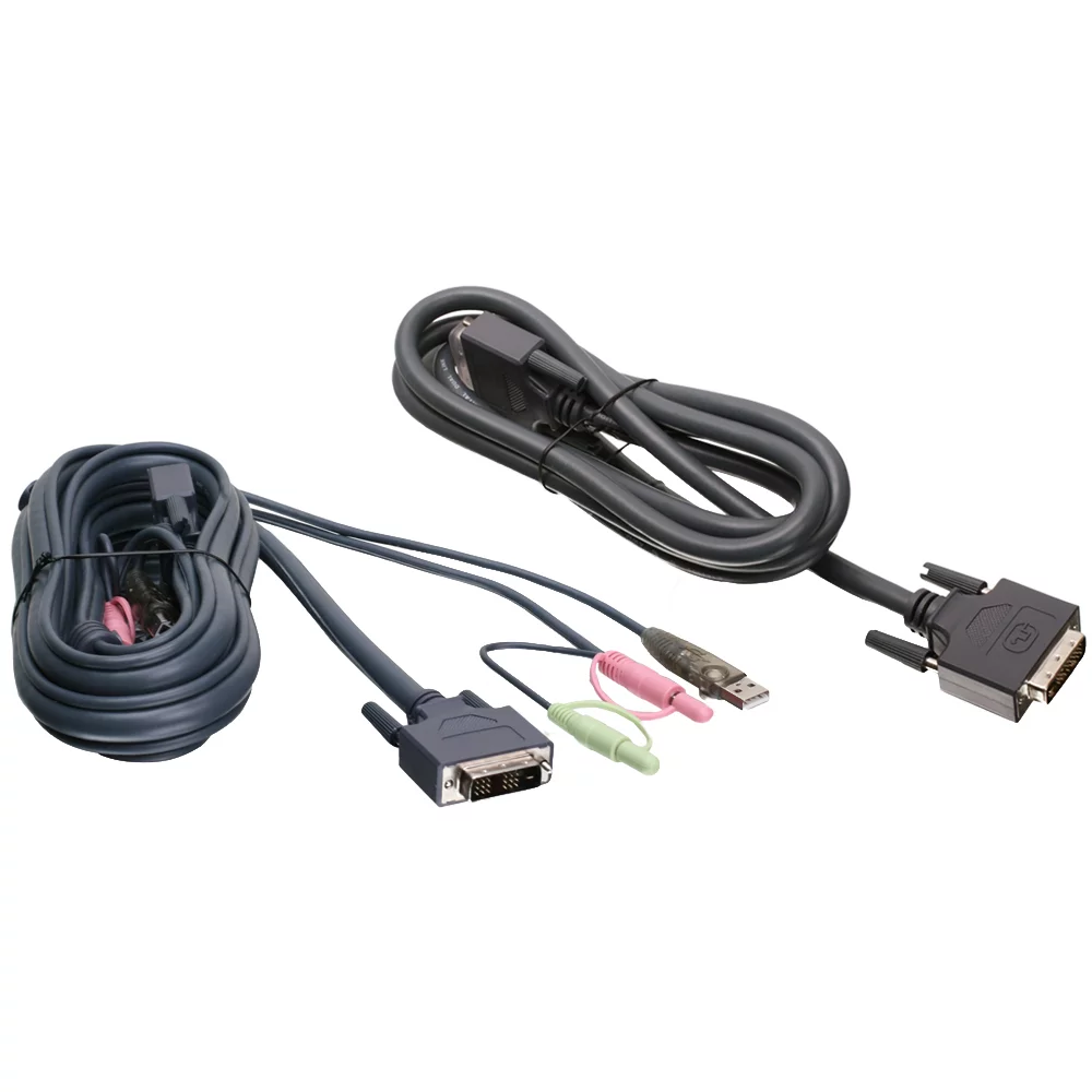 IOGear 6ft Dual View Dual-Link DVI, USB KVM Cable Kit with Audio (TAA Compliant)