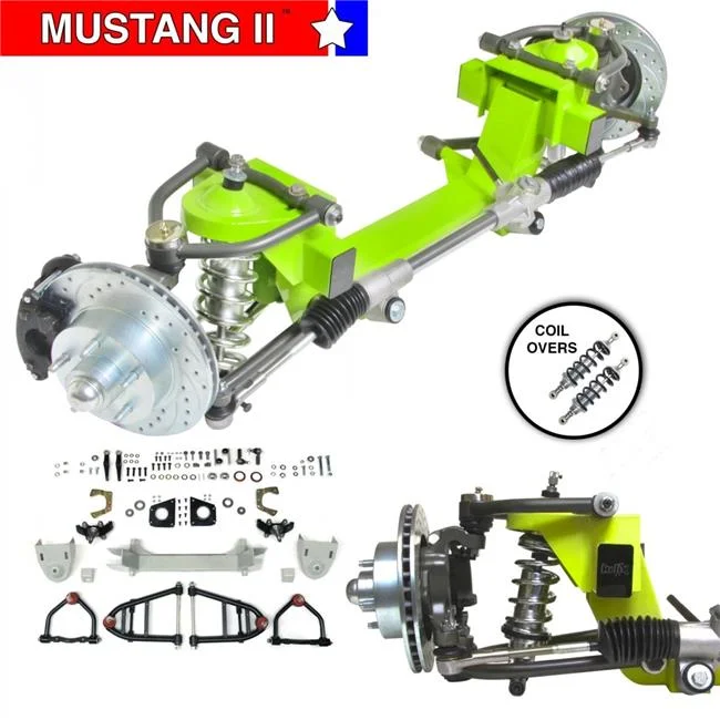 Helix Suspension Brakes & Steering 2 IFS Coil Over with 5 x 5 Manual RHD Rack No Xmeb for 55-57 International 3.35 in. Frame Mustang
