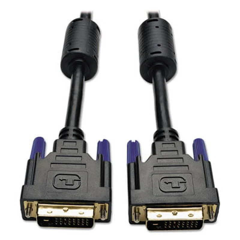 2PK Tripp Lite DVI Dual Link Cable, Digital TMDS Monitor Cable, 6 ft, Black (P560006)