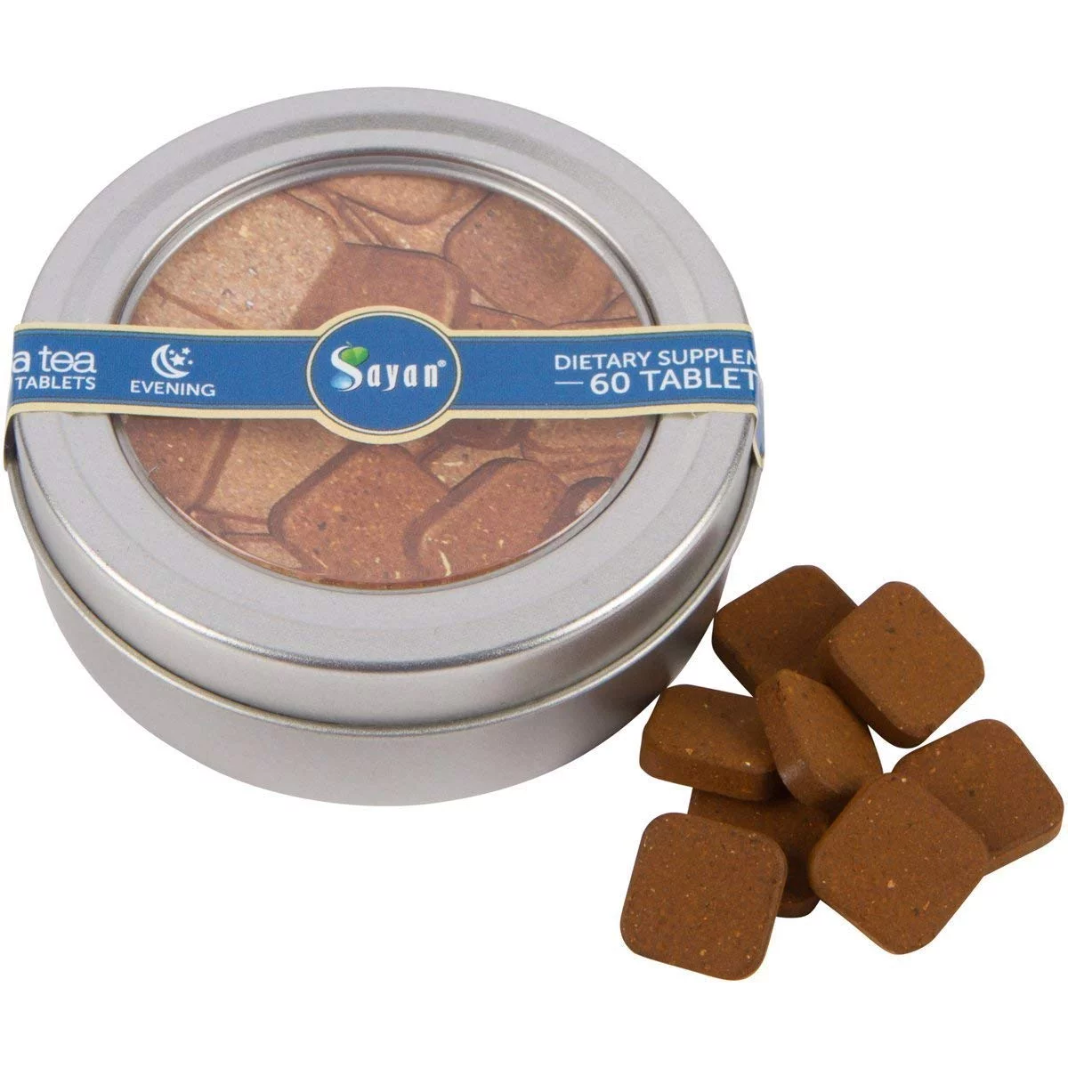 Sayan Siberian Evening Instant Chaga Tea W/Peach Leaf & Fir Needle Extract Supplement-60Pcs