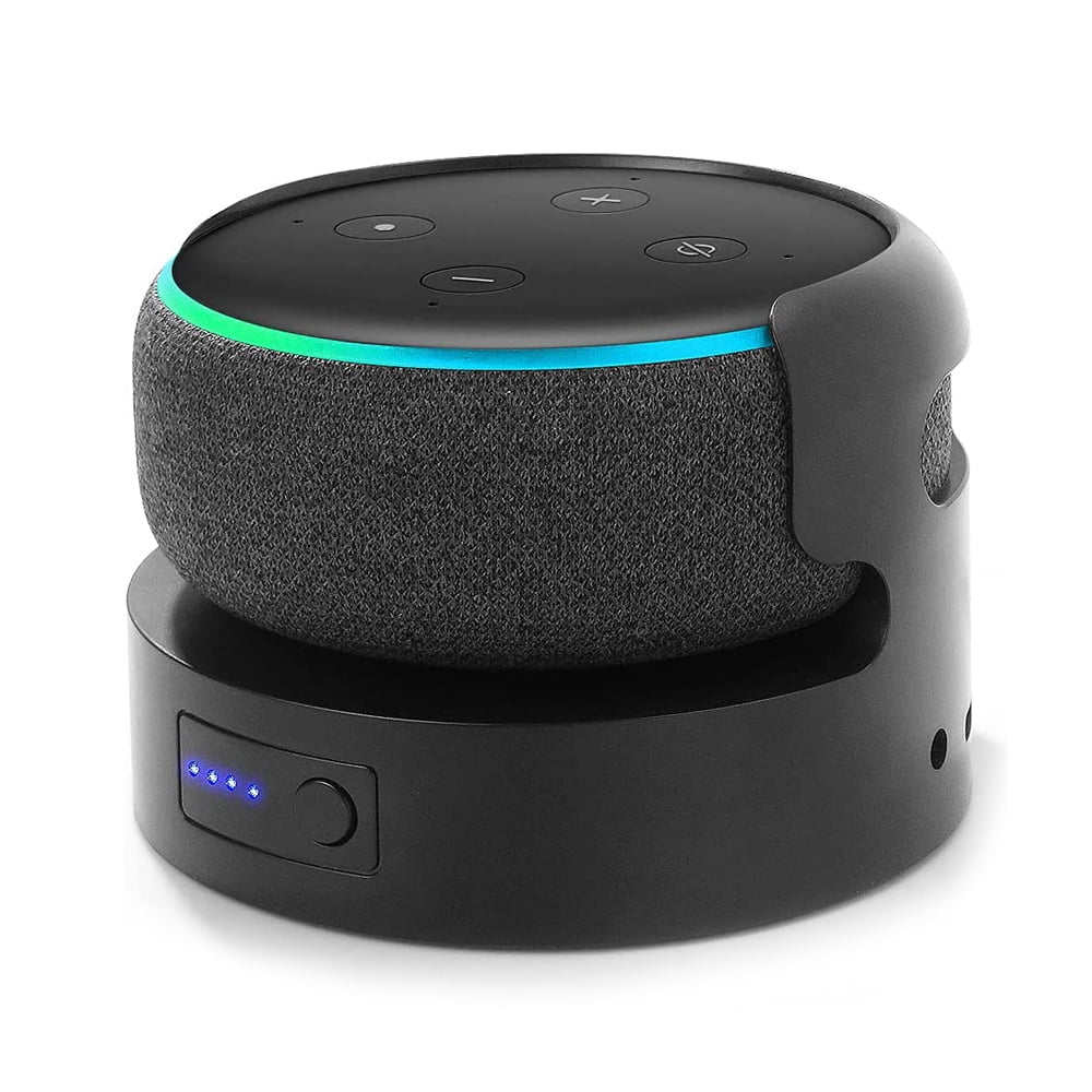 Liboer Battery Base for Echo Dot 3, Compact Portable Rechargeable Speaker Holder, Black