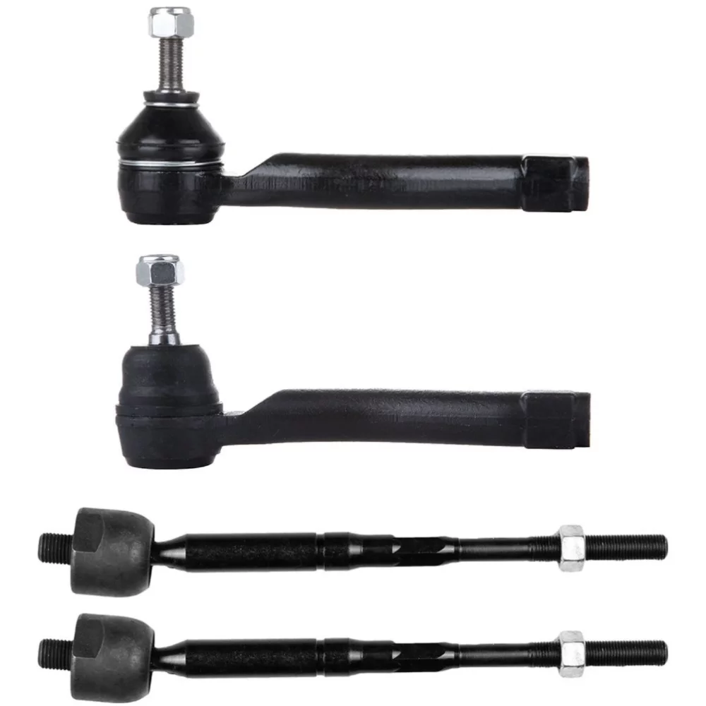 Teledu 4PC Front Inner & Outer Tie Rod End Links Kit For Nissan 2007-2012 Sentra Sedan