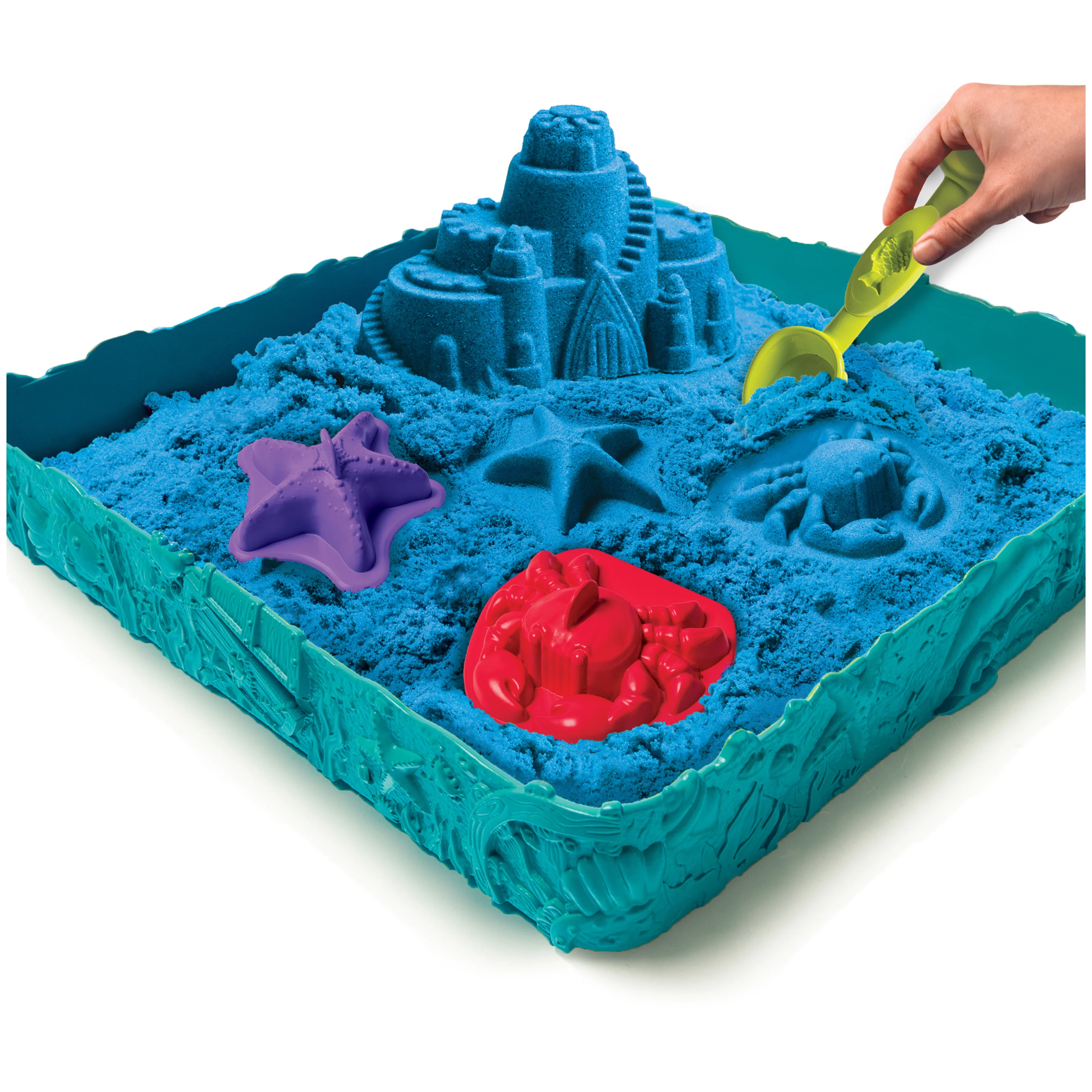 Kinetic Sand Sandcastle Set with 1lb of Kinetic Sand and Tools and Molds (Color May Vary)