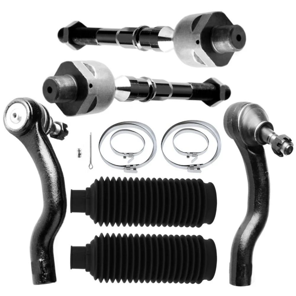 Steering Inner & Outer Tie Rod End Rack and Pinion Bellow For 2005-2015 Xterra