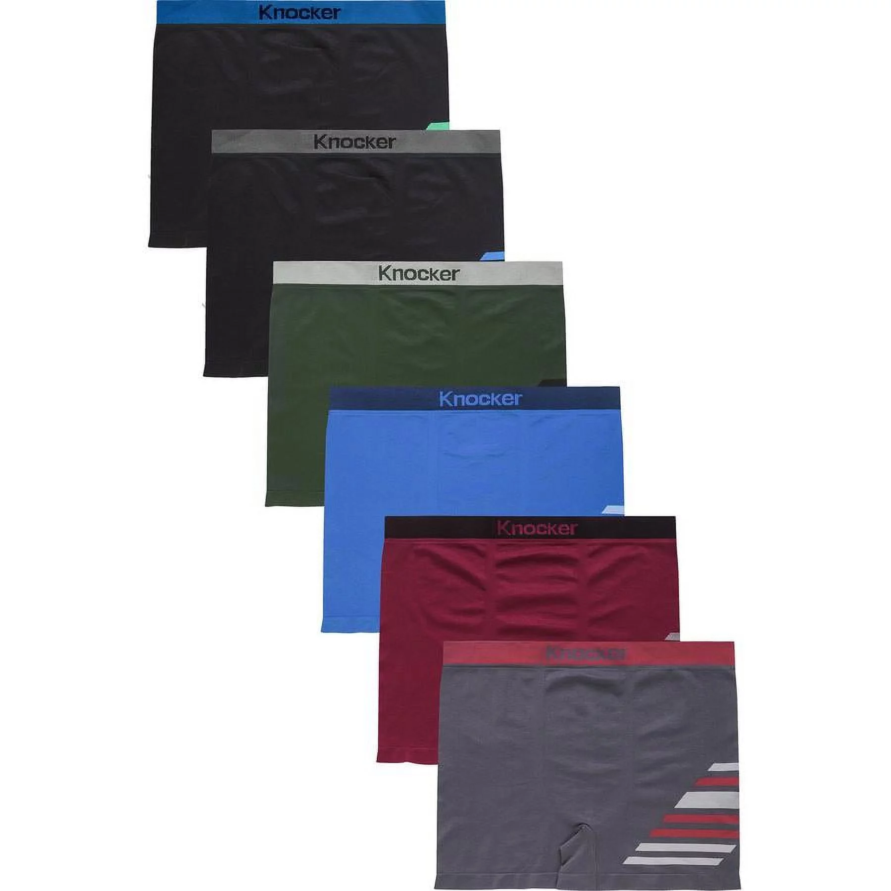 Mens 6pk Seamless Athletic Spandex Compression Sports Workout Boxer Brief Underwear Shorts (Assorted)