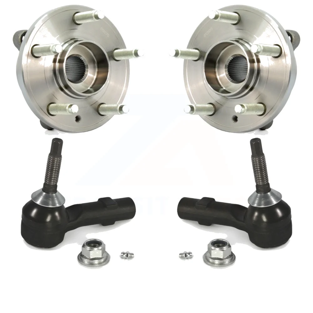 Transit Auto - Front Wheel Bearing And Tie Rod End Kit For Ford Taurus Flex Lincoln MKS MKT K77-100130