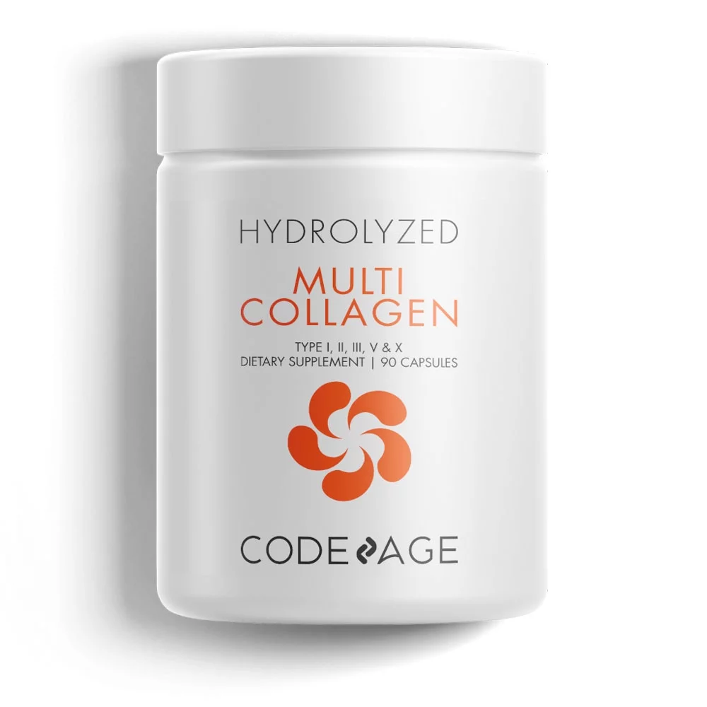 Codeage Multi Collagen Protein Capsules, Type I, II, III, V, X, Bone Broth, Ashwagandha & Amla Berry, 90 ct