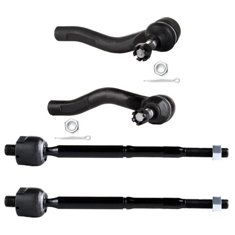4pc Kit: Inner + Outer Tie Rod End Links Steering Kit For 2000-2005 Echo Base