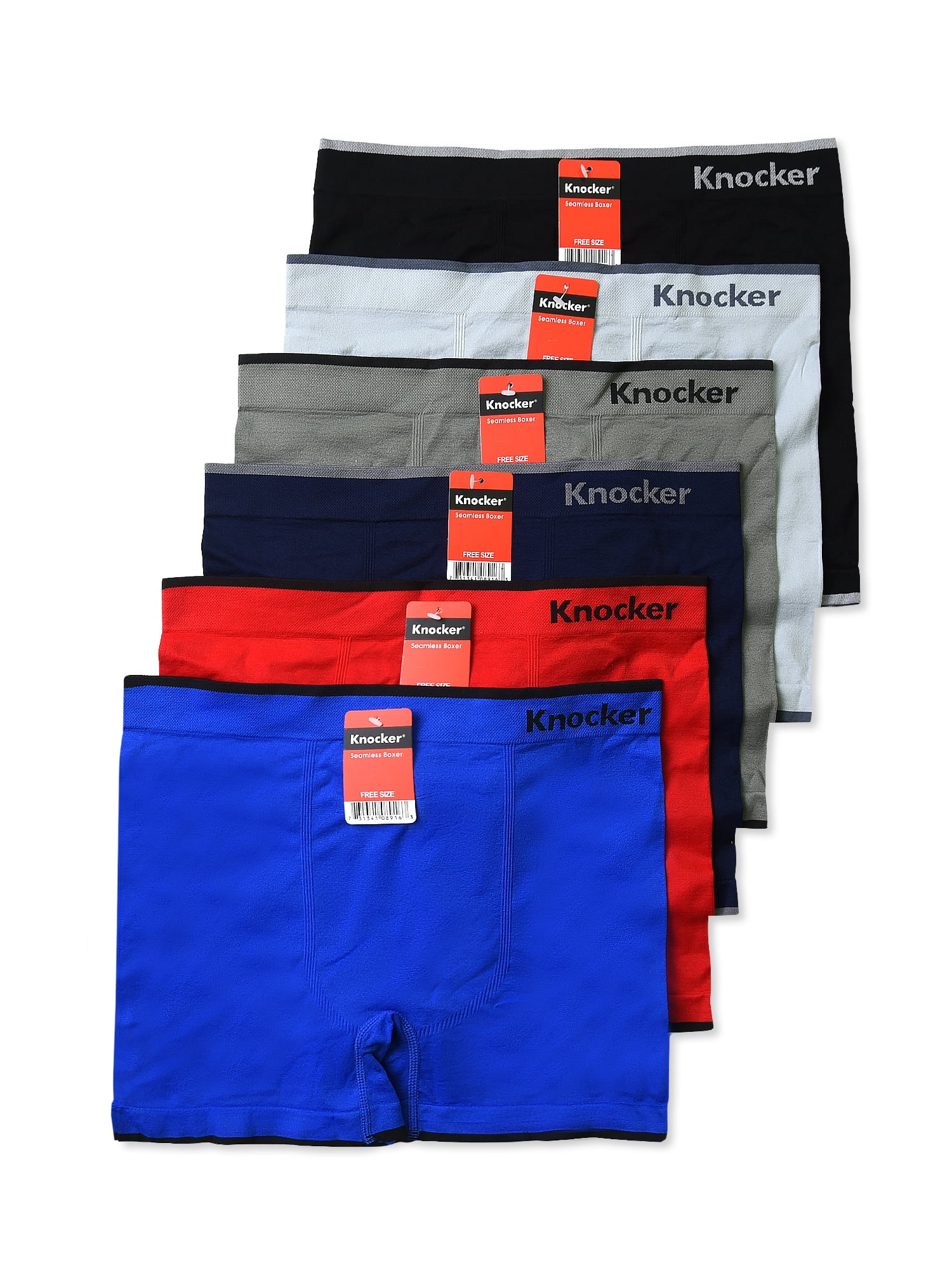 247 Frenzy Men's Essentials Knocker PACK OF 6 Seamless Trunks (MS002M-6PK)