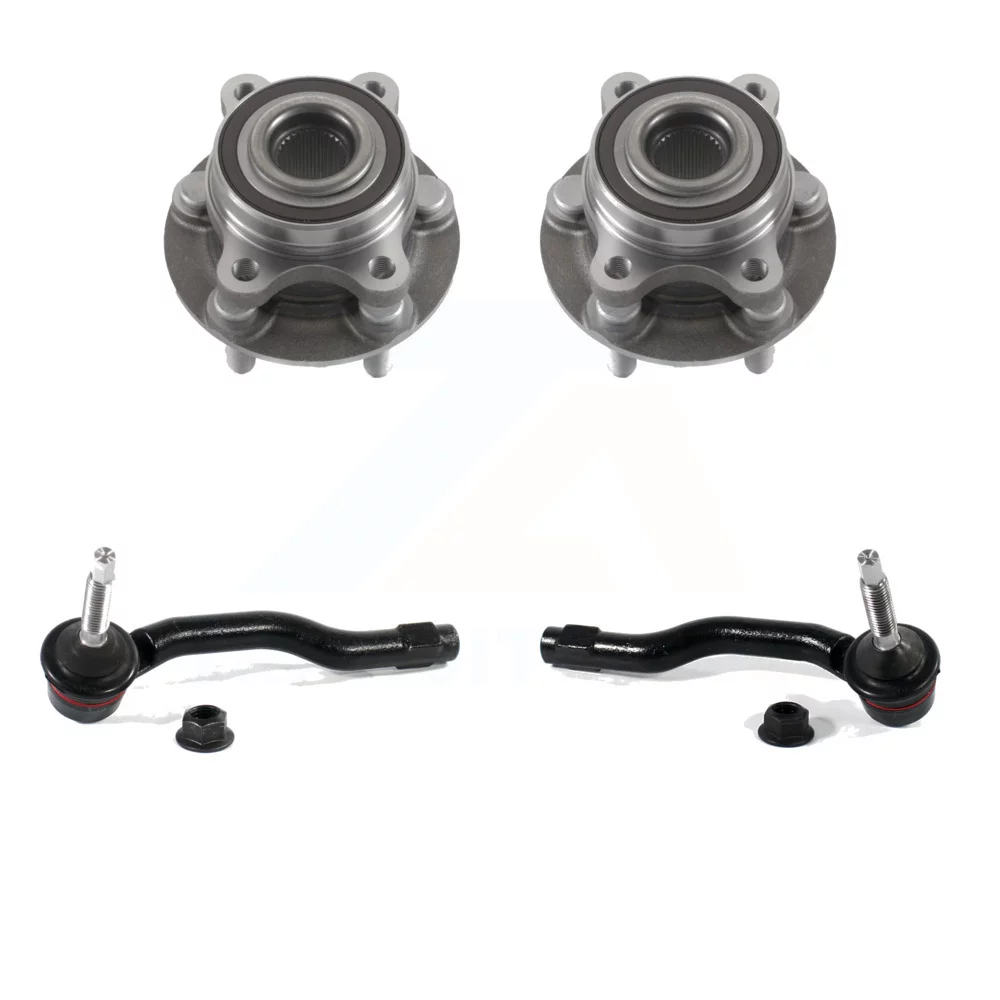 Transit Auto - Front Wheel Bearing And Tie Rod End Kit For Ford Fusion Lincoln MKZ Edge Continental K7T-101377