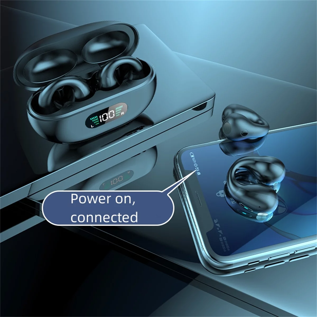 Wireless Earbuds TWS Bluetooth 5.3 Headphones Sport Waterproof Headset Ear Clip