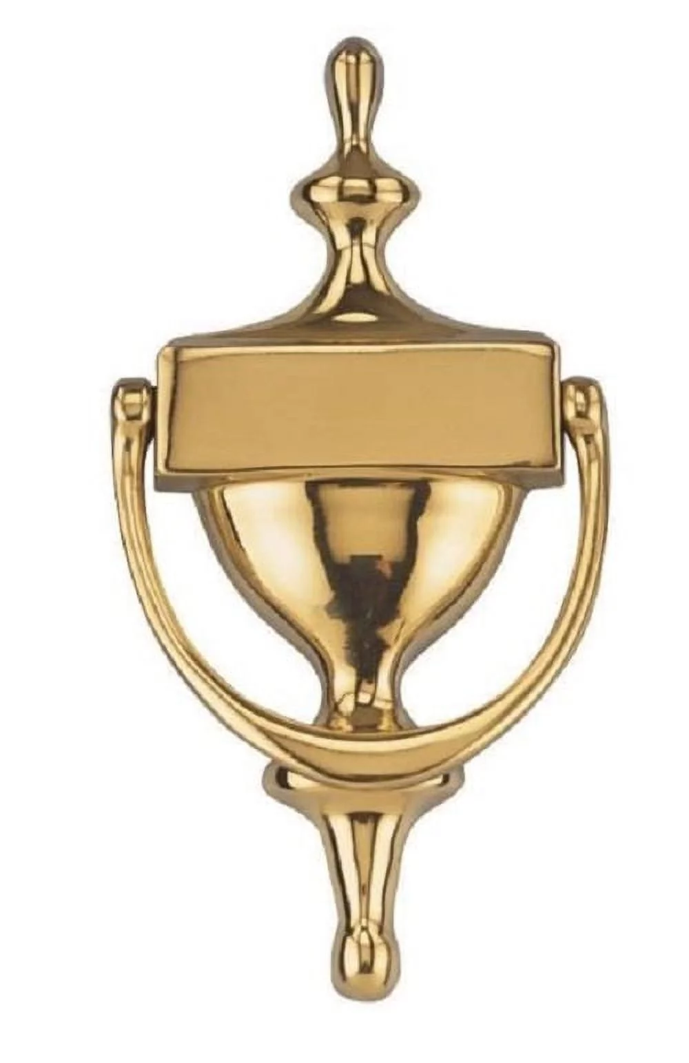 Prosource HR4004PB-PS Door Knocker, Brass, Bright Brass, 6-5/16 in Mounting Hole Center to Center