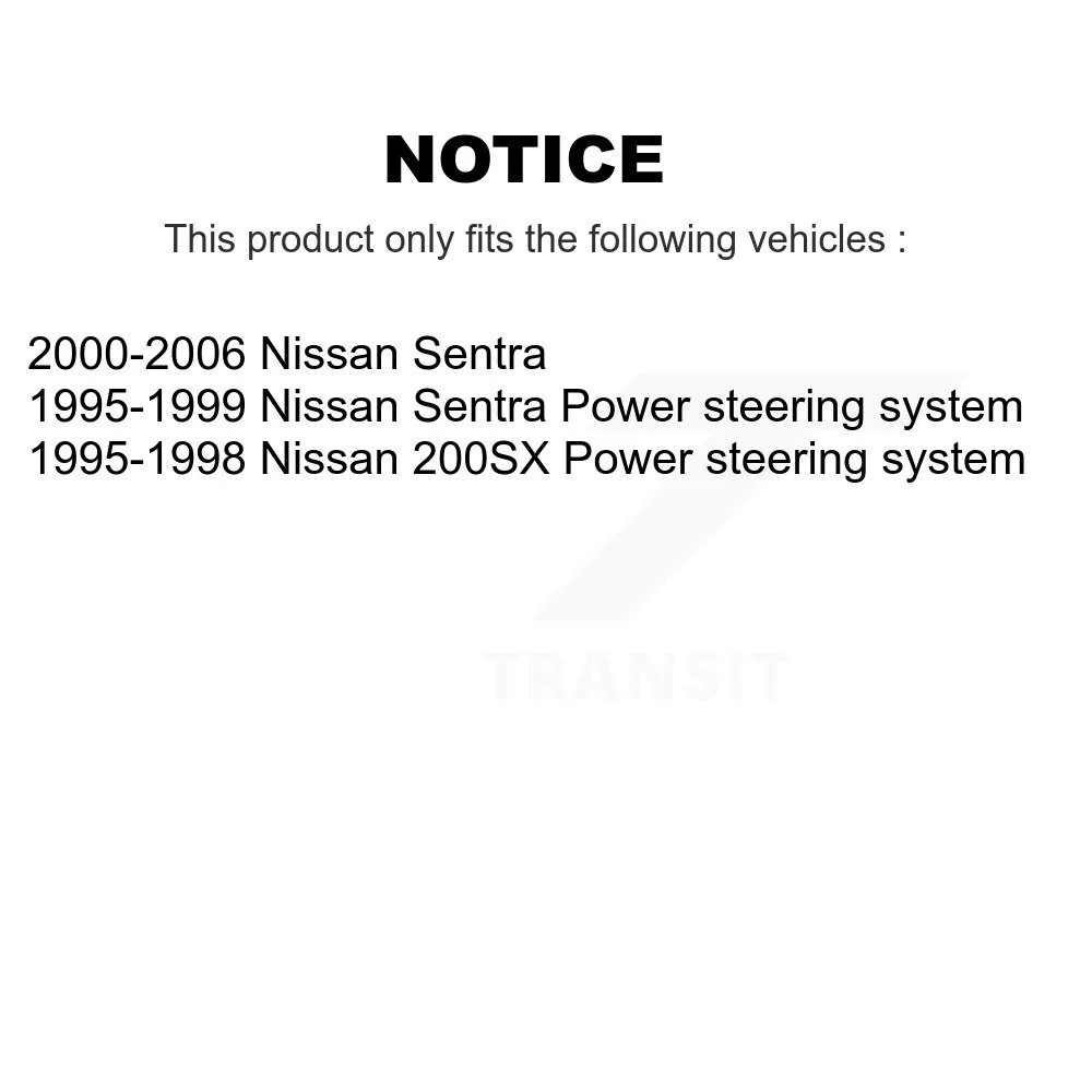 Transit Auto - Front Steering Tie Rod End & Boot Kit For Nissan Sentra 200SX KTB-100031