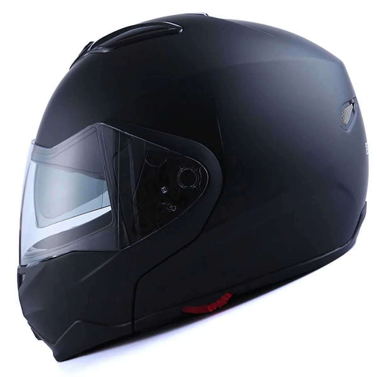 1Storm Motorcycle Street Bike Modular/Flip up Dual Visor/Sun Shield Full Face Helmet HG339 Matt Black