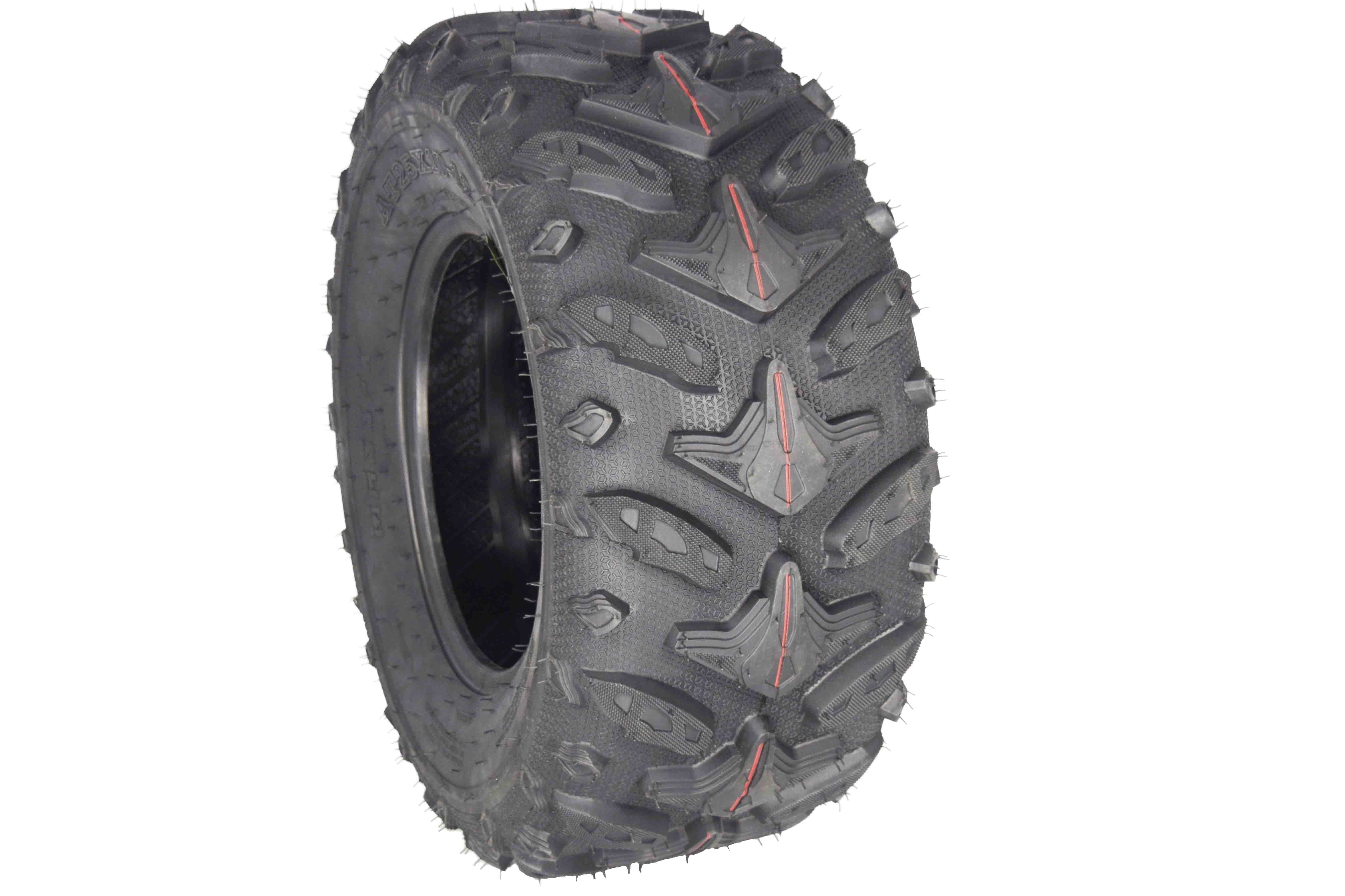 MASSFX Grinder 25x10-12 ATV Rear Tires 6 Ply for Soft/Hard Pack Ground 25x10x12 (2 Pack)
