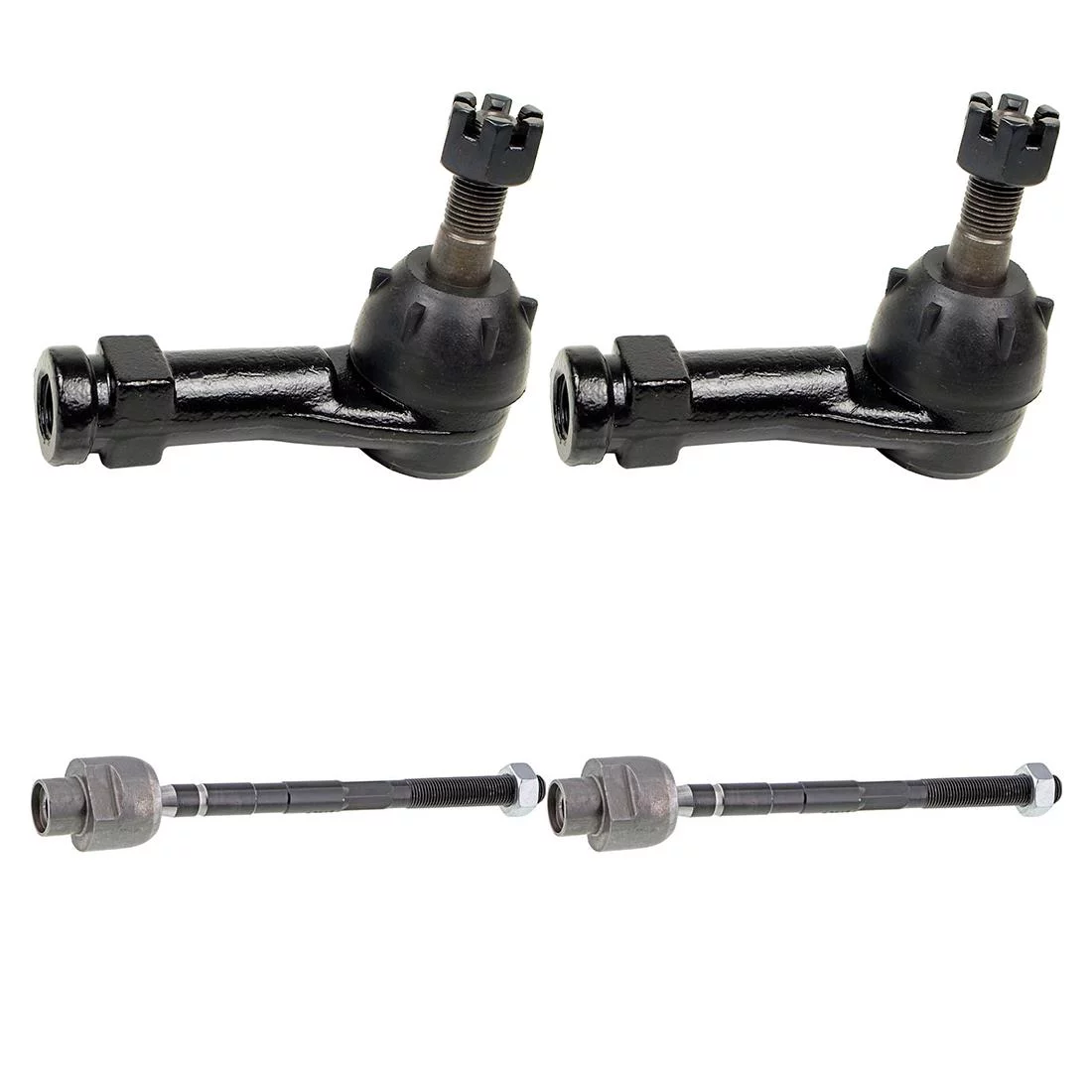 4X Steering Tie Rod Ends FRONT INNER REAR OUTER for 85-1986 PONTIAC FIERO