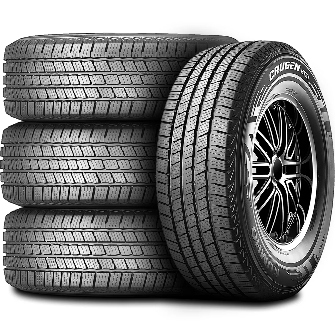 Set of 4 (FOUR) Kumho Crugen HT51 215/85R16 115/112R E 10 Ply Van Commercial Tires