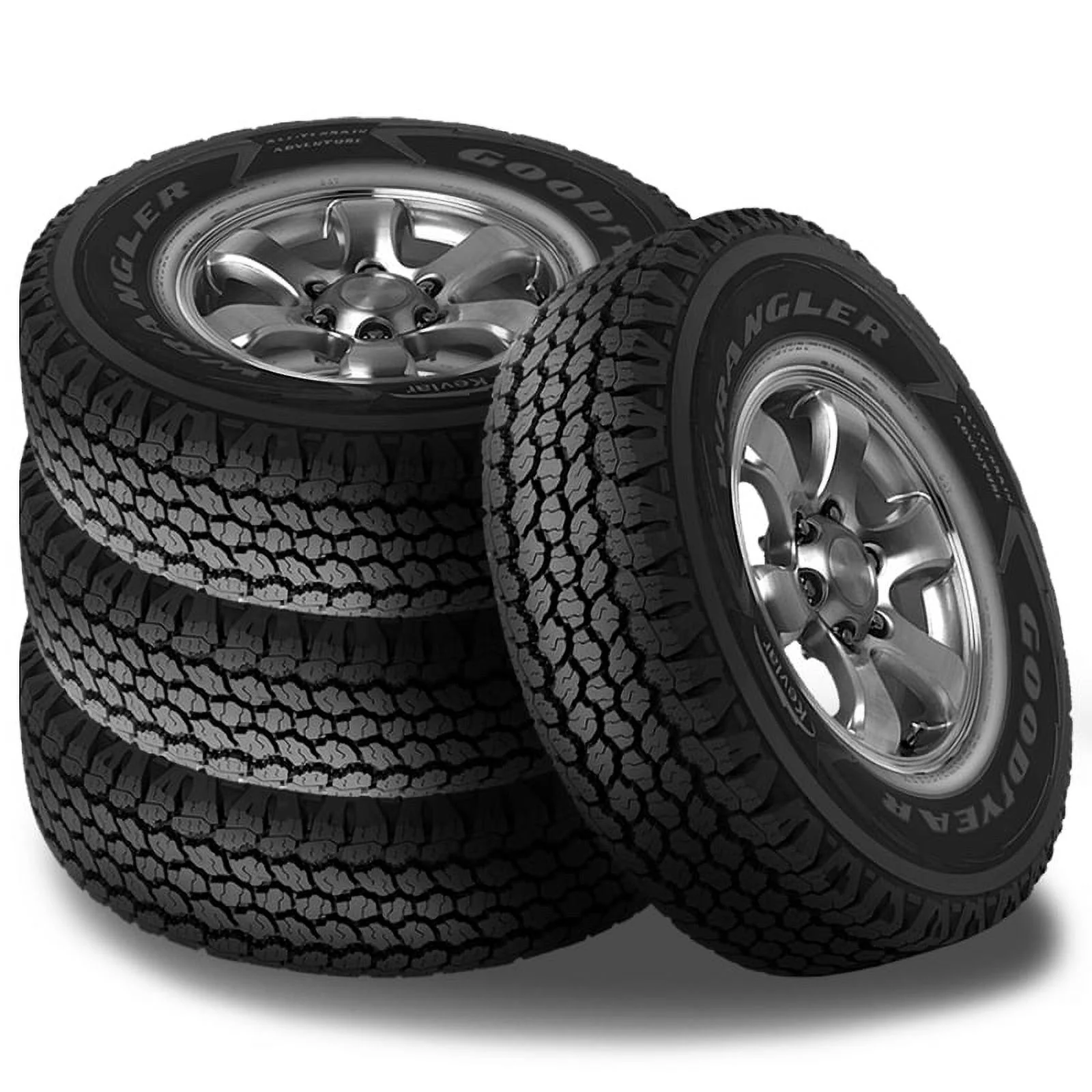 4 Goodyear Wrangler All Terrain Adventure With Kevlar LT 245/75R17 121S A/T Tire 748104572 / 245/75/17 / 2457517