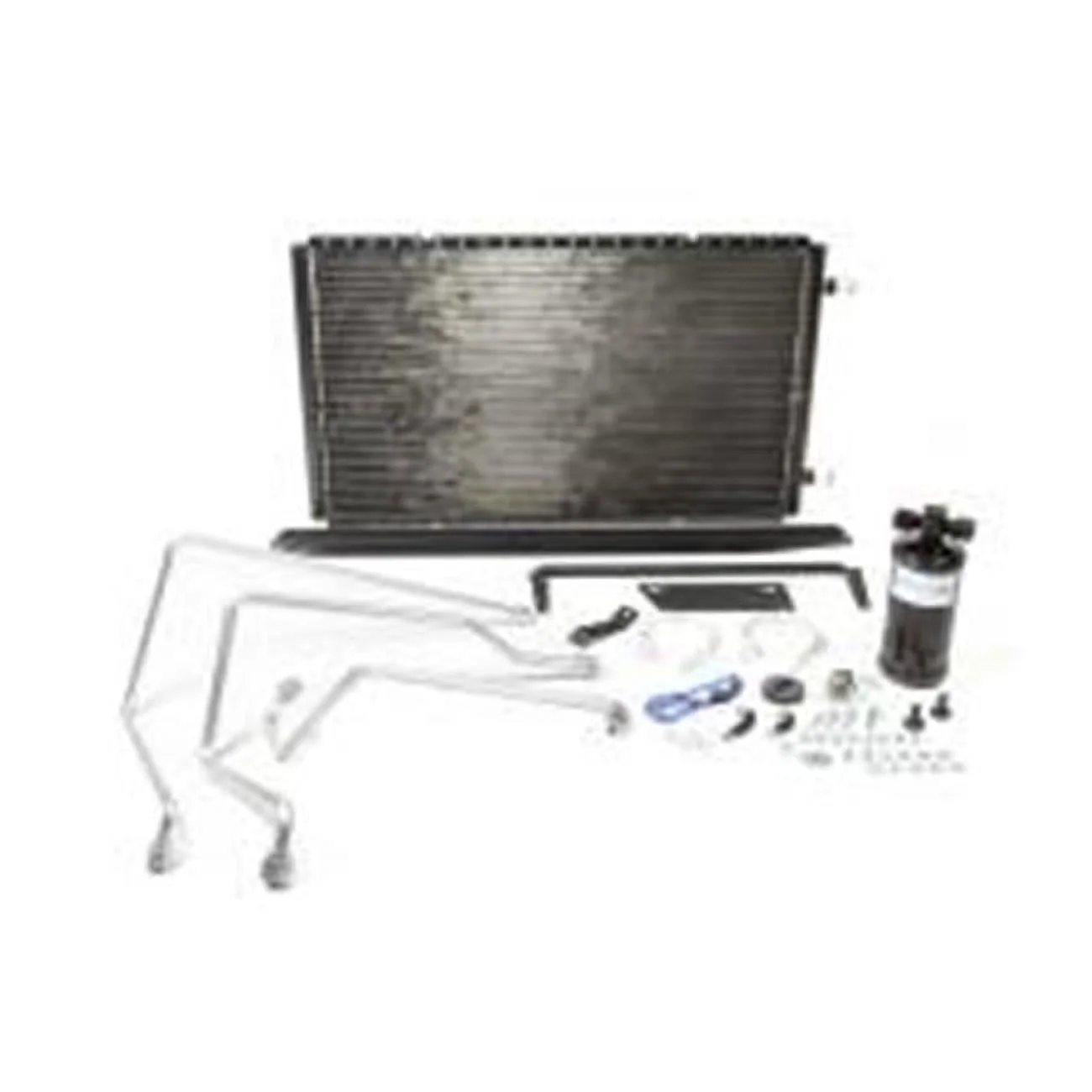 SuperFlow Air Conditioning Condenser & Drier Horizontal 6 AN & 8 AN Male O-Ring Fittings for 1967-1972 GM P-U, Aluminum