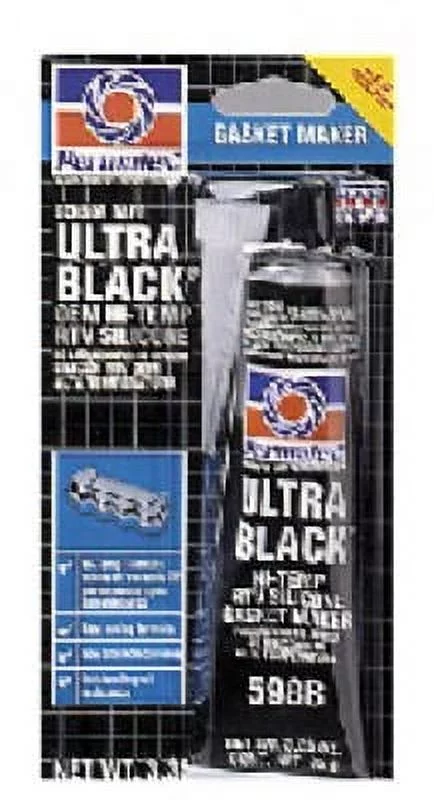 Permatex, Ultra Black OEM Hi Temp Room Tempurature Vulcanizing Gasket, Each