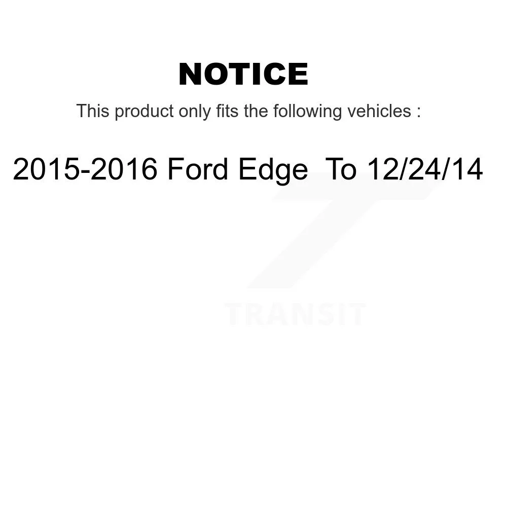 Transit Auto - Front Steering Tie Rod End & Boot Kit For 2015-2016 Ford Edge To 12 24 14 KTB-100734