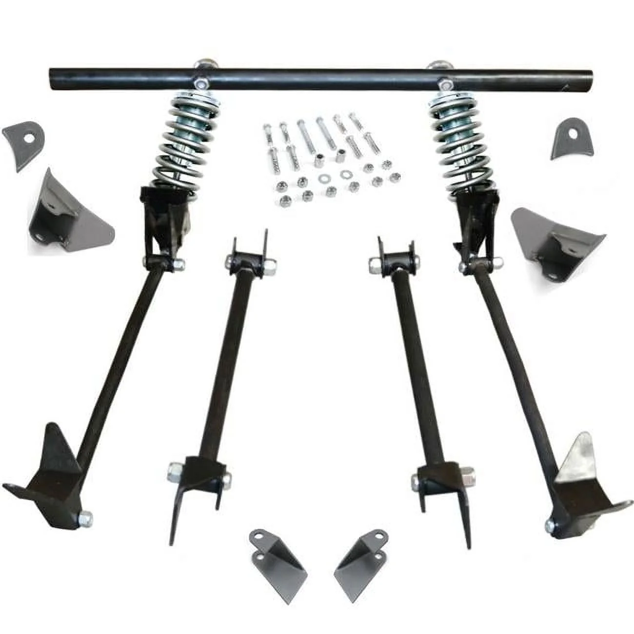 Helix Suspension Brakes & Steering Triangulated Rear 4-Link Assembly with 46 Coilovers for 1946 Ford Convertible-2-Door & 4-Door Truck