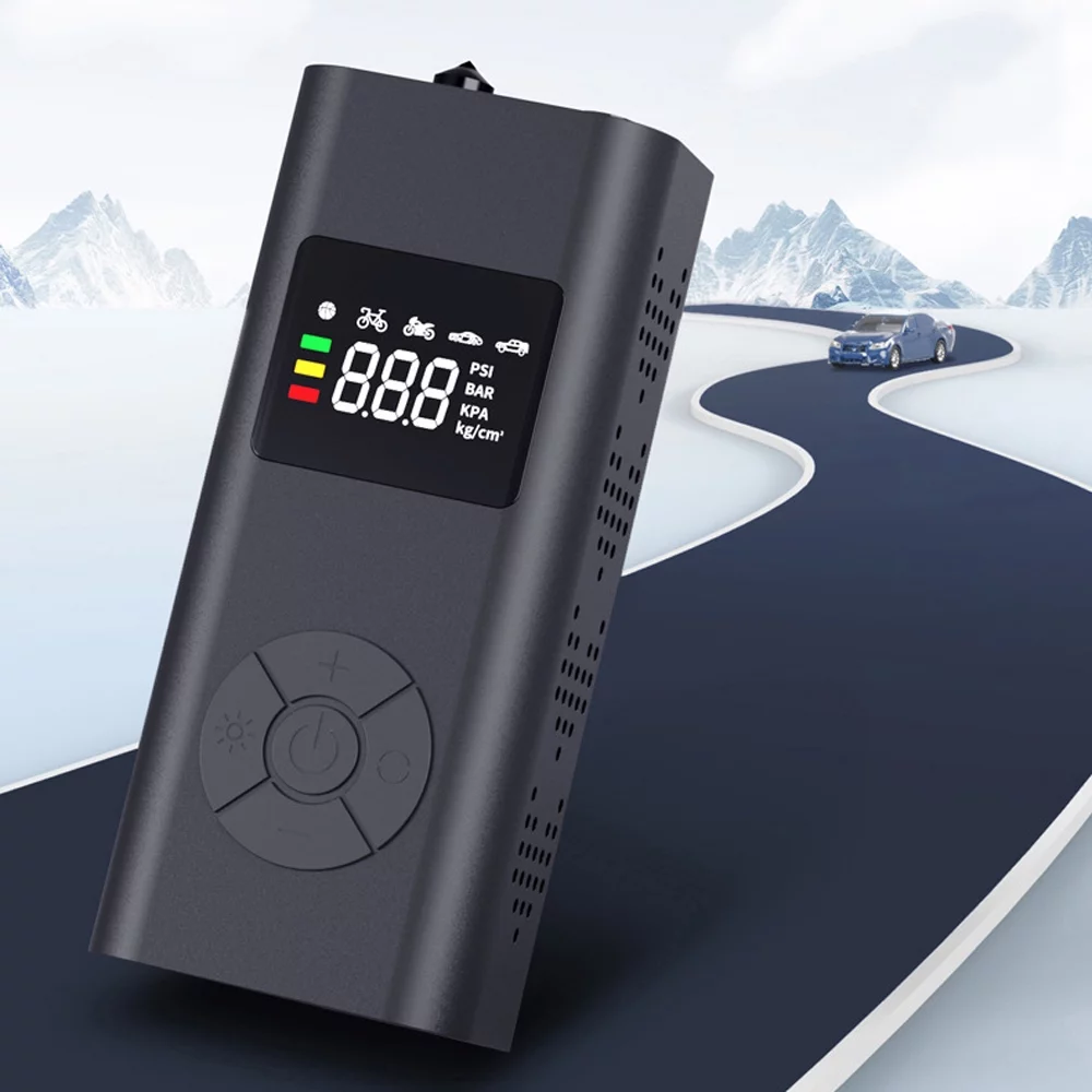Cordless Car Tire Inflator by moobody: Multifunctional Portable Air Compressor with USB Rechargeable Pump