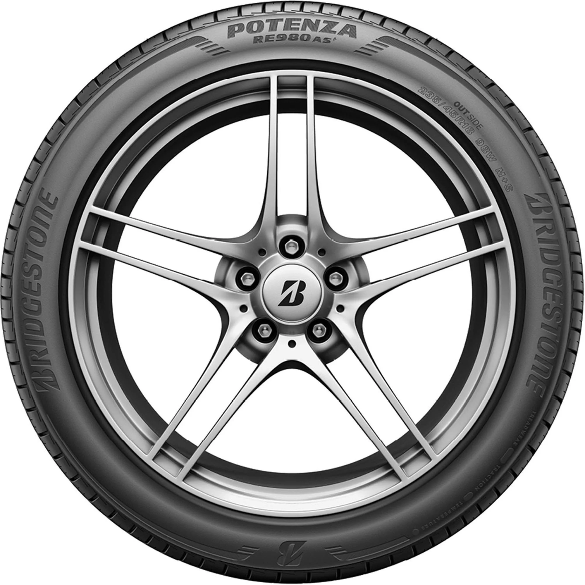 Bridgestone Potenza RE980AS+ Performance 205/55R16 91W Passenger Tire