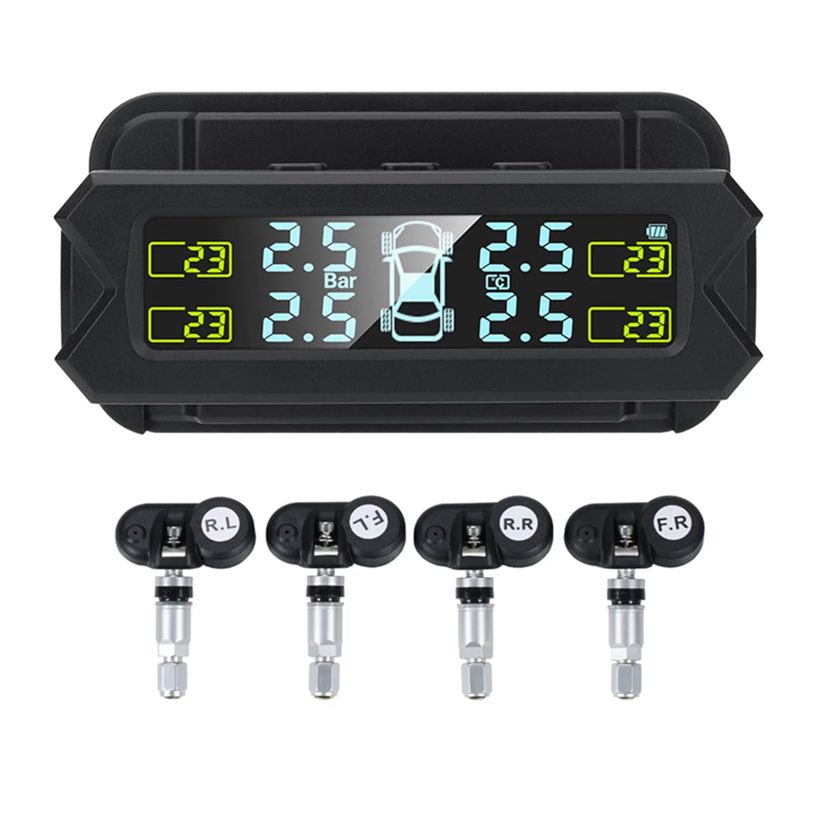 Andoer Reliable Tire Pressure Monitoring System with Auto Backlight LCD Display