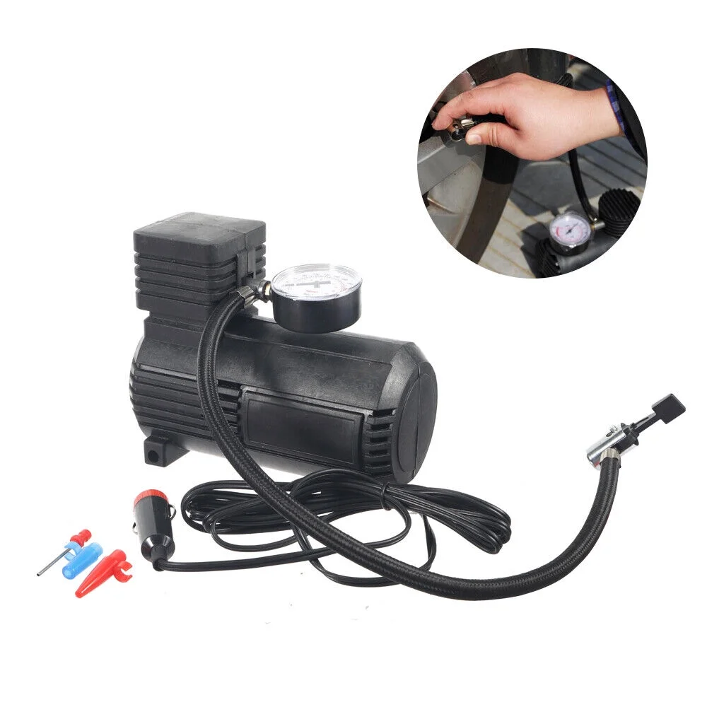 Compact and Powerful: Mini Electric Tire Inflator for 12 Volt Car Tires (300 PSI