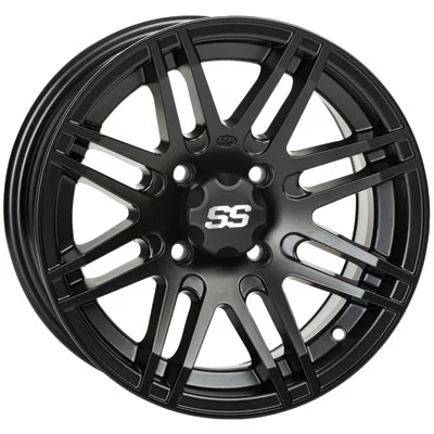 4/110 ITP SS316 Alloy Series Wheel 12x7 2.0 + 5.0 Matte Black for Honda TRX 300P FOURTRAX 1988-2000