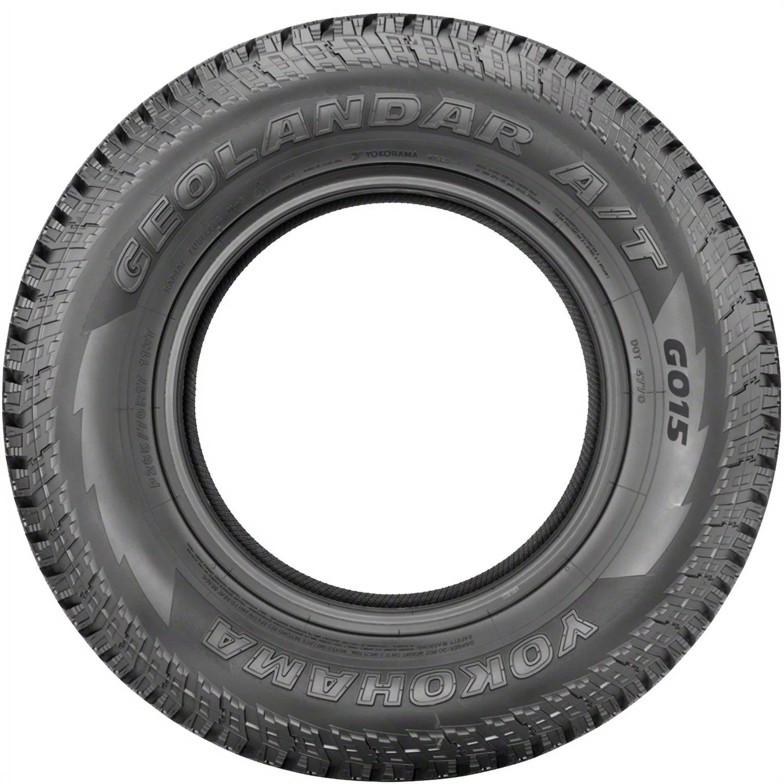 Yokohama Geolandar AT G015 P235/75R15 108T Tire Fits: 1995-99 Chevrolet Tahoe LT, 1999 Chevrolet Silverado 1500 Base