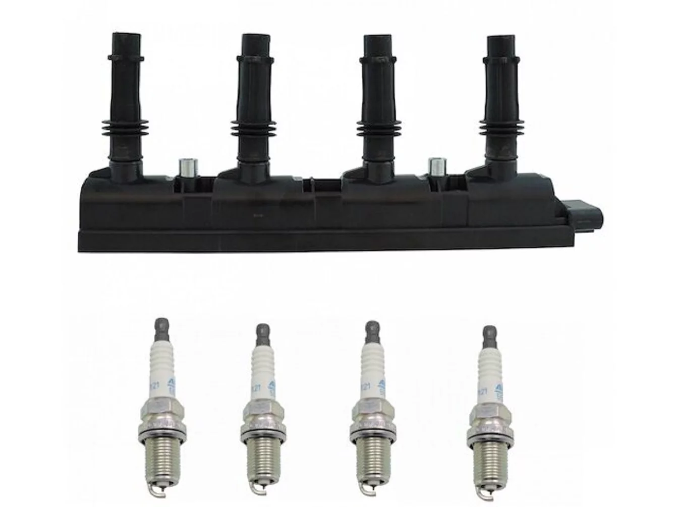 Ignition Coil and Spark Plug Kit - Compatible with 2011 - 2015 Chevy Cruze 1.4L 4-Cylinder 2012 2013 2014