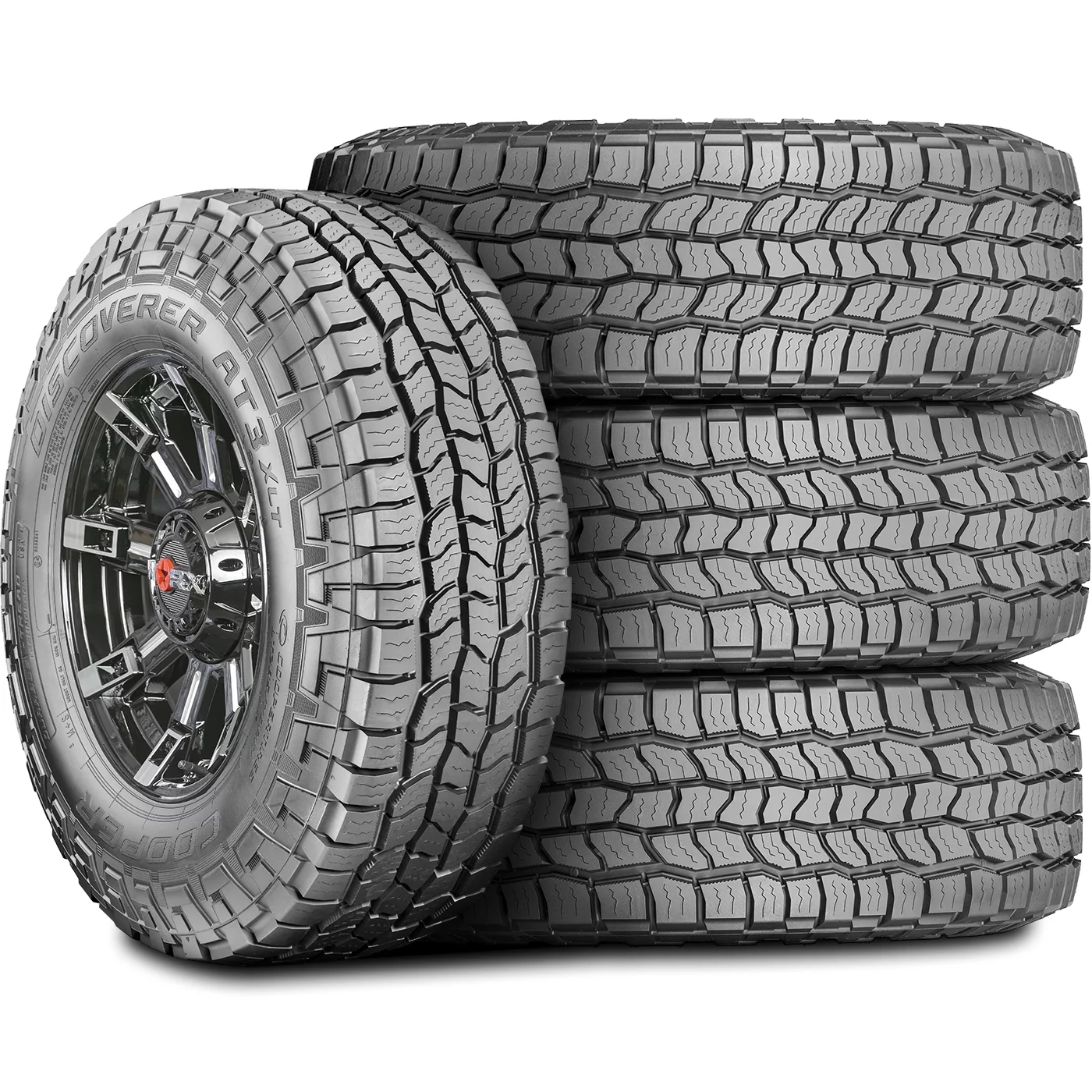 Set of 4 (FOUR) Cooper Discoverer AT3 XLT LT 295/70R18 129/126S E 10 Ply A/T All Terrain Tires