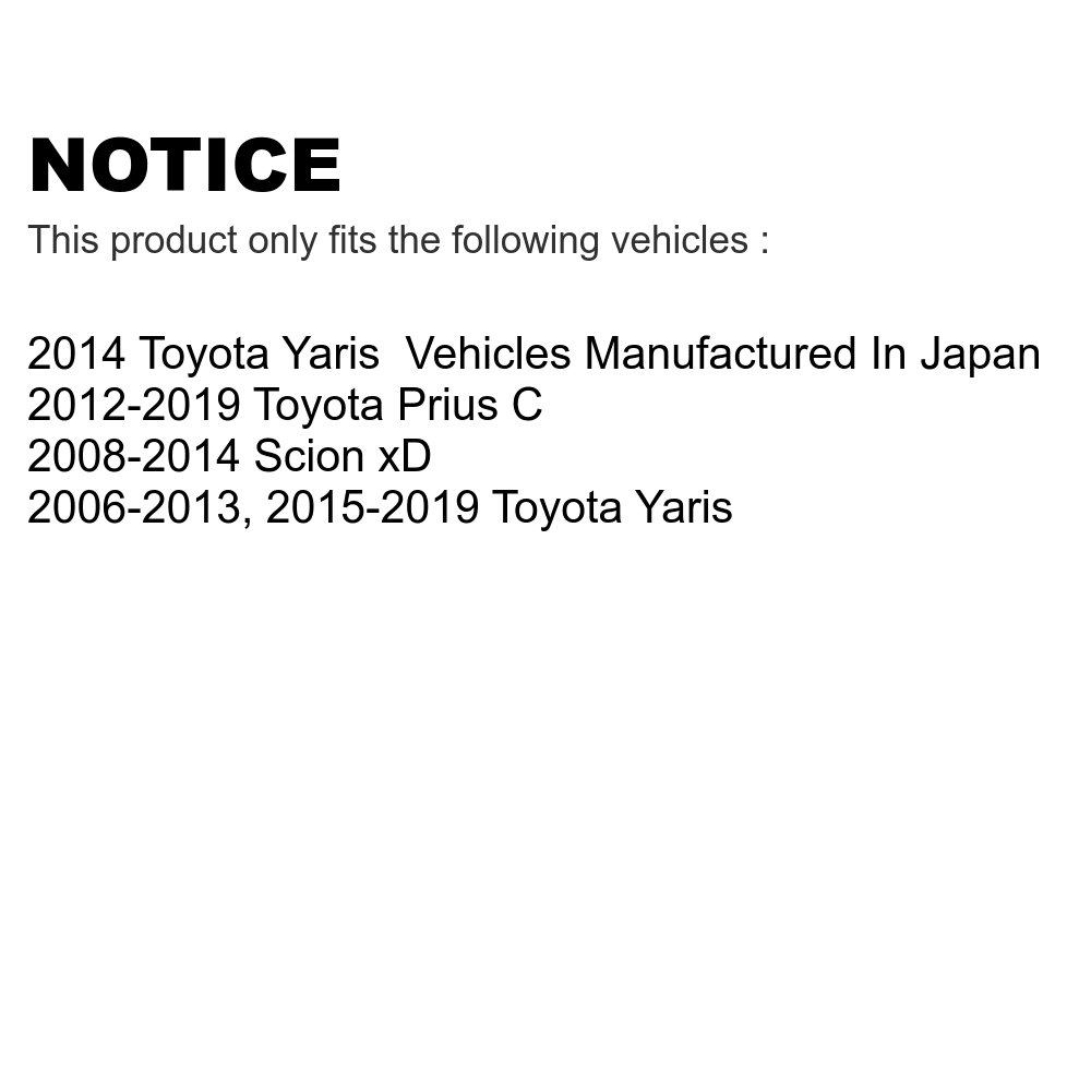Front Suspension Control Arm And Ball Joint Assembly Kit For Toyota Yaris Prius C Scion xD KTR-101412