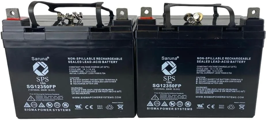SPS Brand 12V 35Ah Replacement battery (SG12350) for Electric Mobility Rascal 330 Tilt wheelchair scooter (2 PACK)