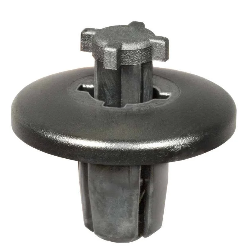 Auveco # 21811 Peugeot/Citroen Black Nylon Retainer, 20mm Hd., 10mm Stem Length., 8mm Hole. Qty 25.
