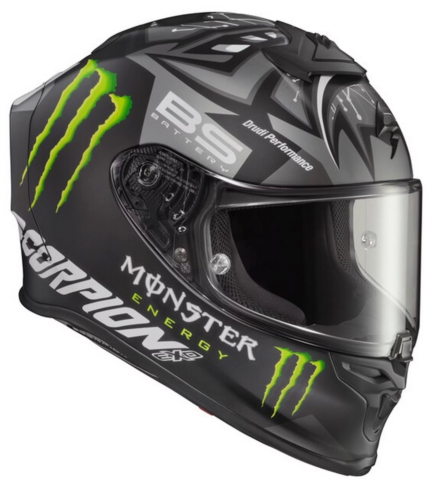 Scorpion EXO-R1 Air Quartararo Monster Replica Motorcycle Helmet Silver LG