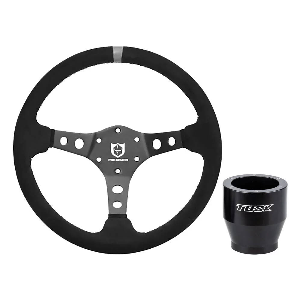 Tusk Steering Wheel Hub with Pro Armor Steering Wheel Top Marker Suede Steering Wheel For Polaris RANGER 2x4 2004-2007