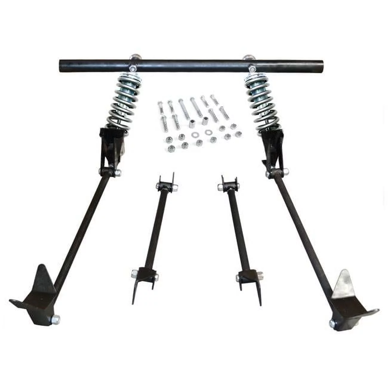 Helix Suspension Brakes & Steering Triangulated Rear 4-Link Assembly with 37 Coilovers for 1937 Ford Convertible-2-Door & 4-Door Truck