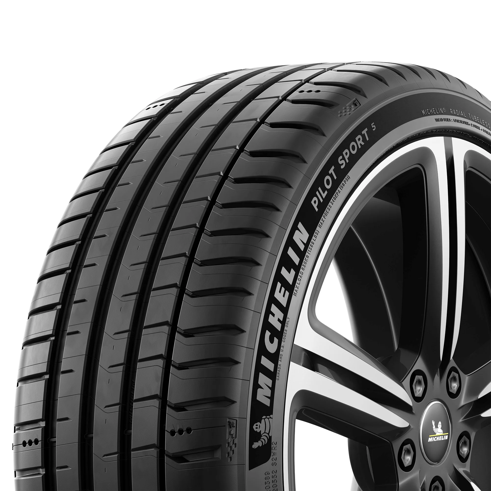 Michelin Pilot Sport 5 Summer 245/45ZR19/XL (102Y) Tire Fits: 2010-14 Ford Mustang GT, 2014-16 Chevrolet Impala LTZ