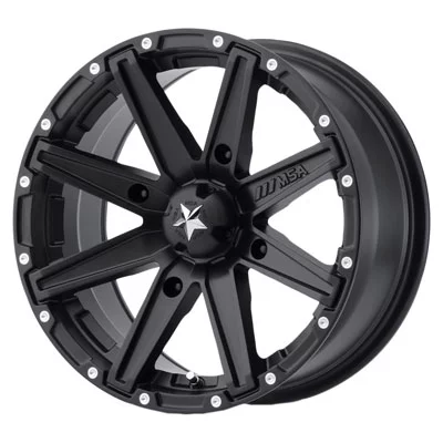 4/110 Motosport Alloys M33 Clutch Wheel 12x7 4.0 + 3.0 Satin Black for Honda TRX 300P FOURTRAX 1993-2000