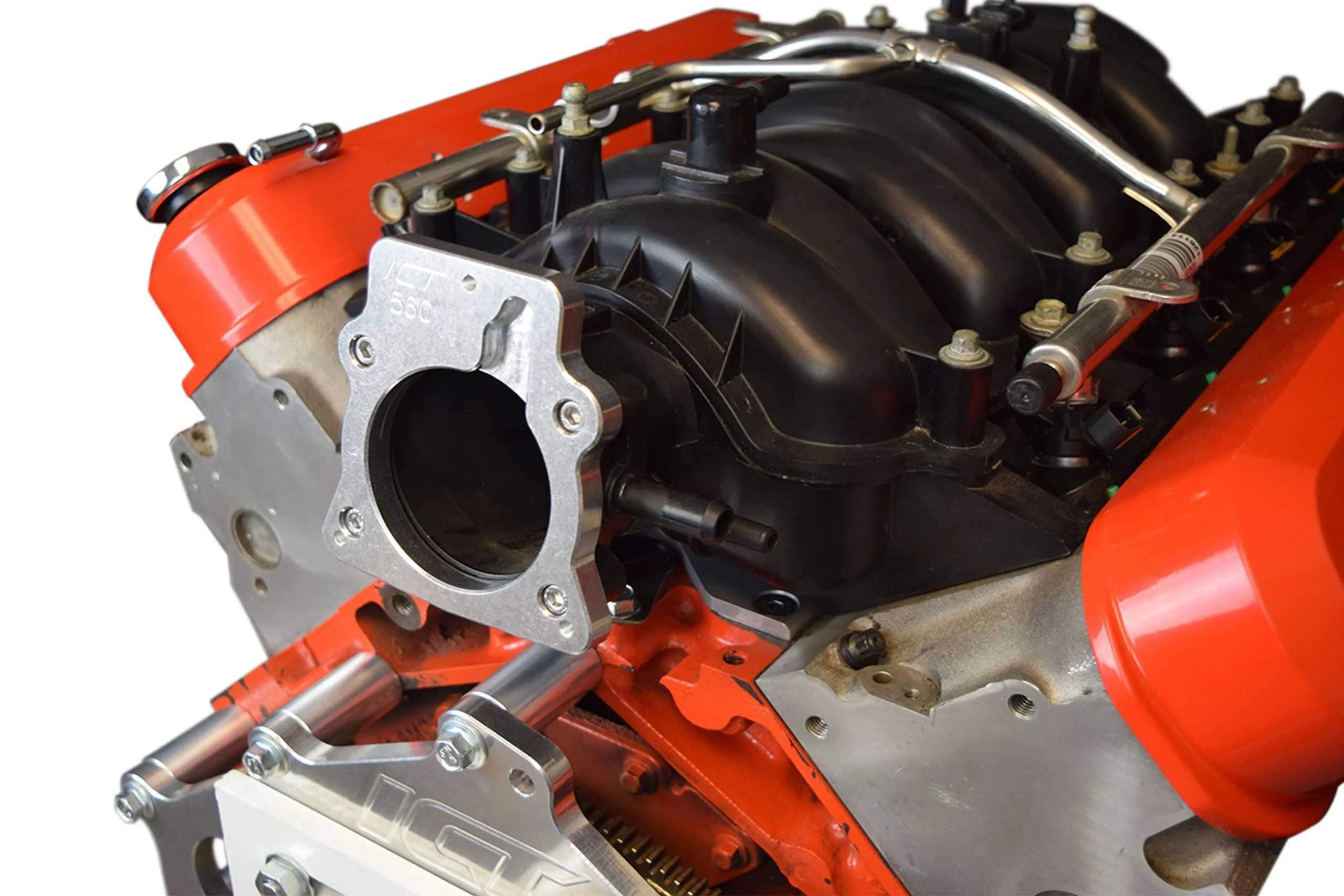 ICT Billet LS 3 Bolt Throttle Body to LS4 Intake Manifold / LS1 TB DBW DBC Adapter 551560