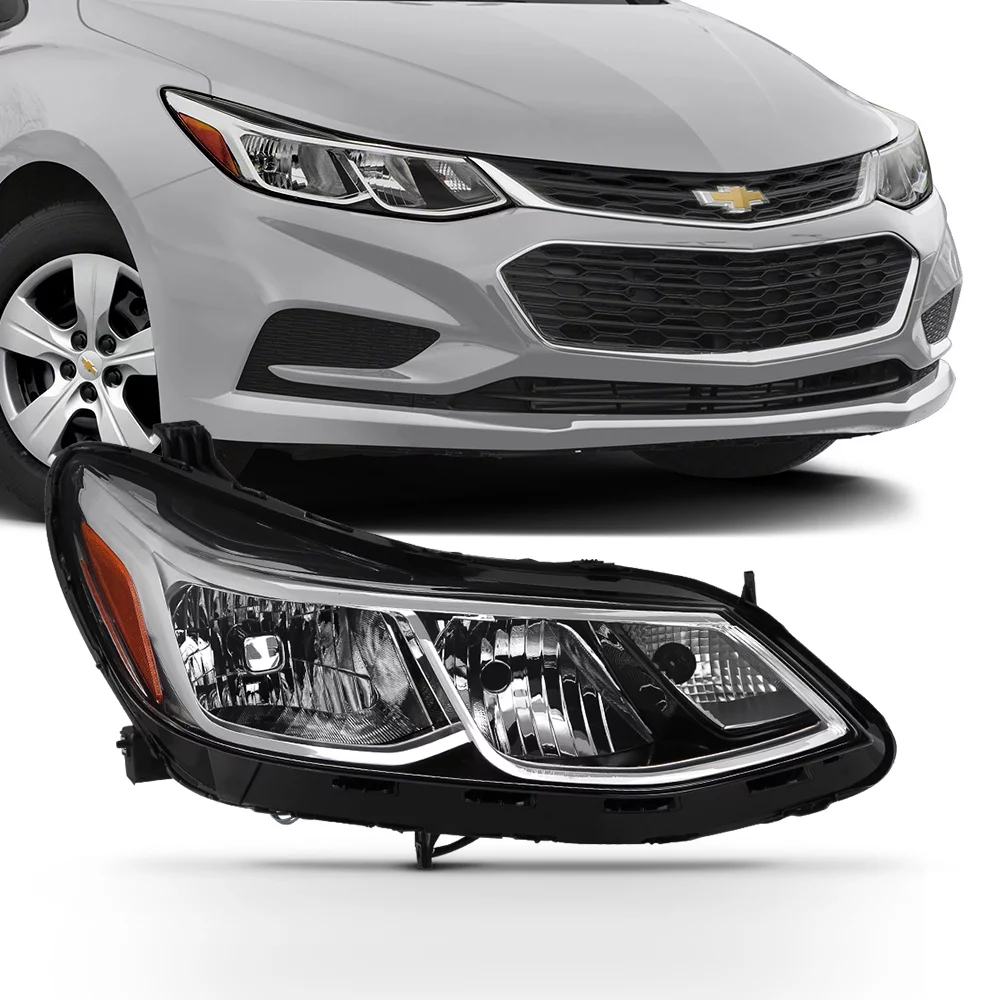 AKKON - For 2016-2019 Chevy Cruze Halogen Model Headlight Passenger Right Side Single