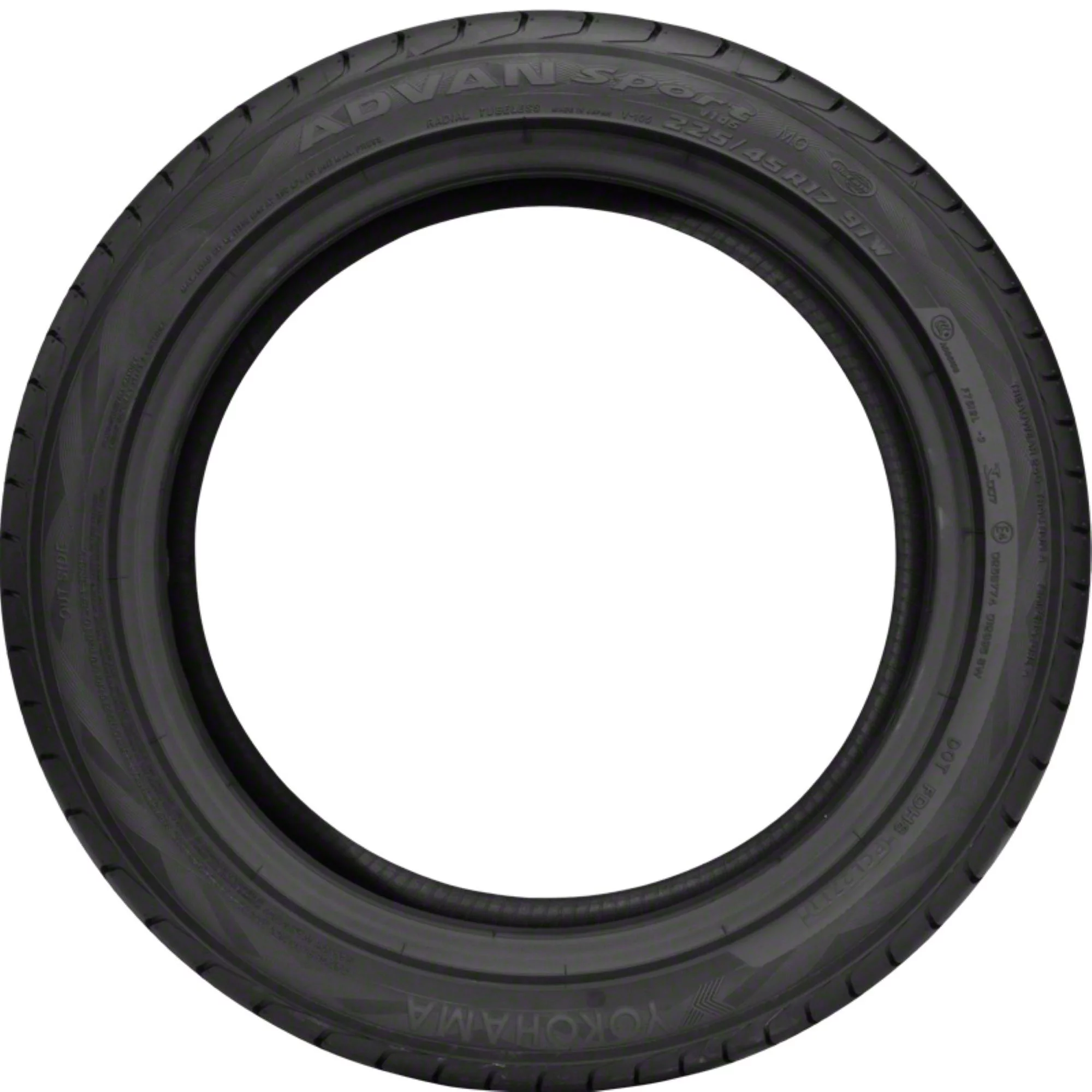 Yokohama Advan Sport V105 245/35R20 95 Y Tire Fits: 2017-19 Mercedes-Benz E300 4Matic, 2010-16 BMW 528i Base