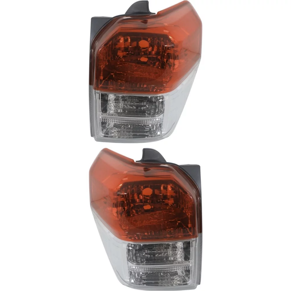 Teledu Halogen Tail Light Set For 10-13 Toyota 4Runner Clear & Red Lens 2Pcs