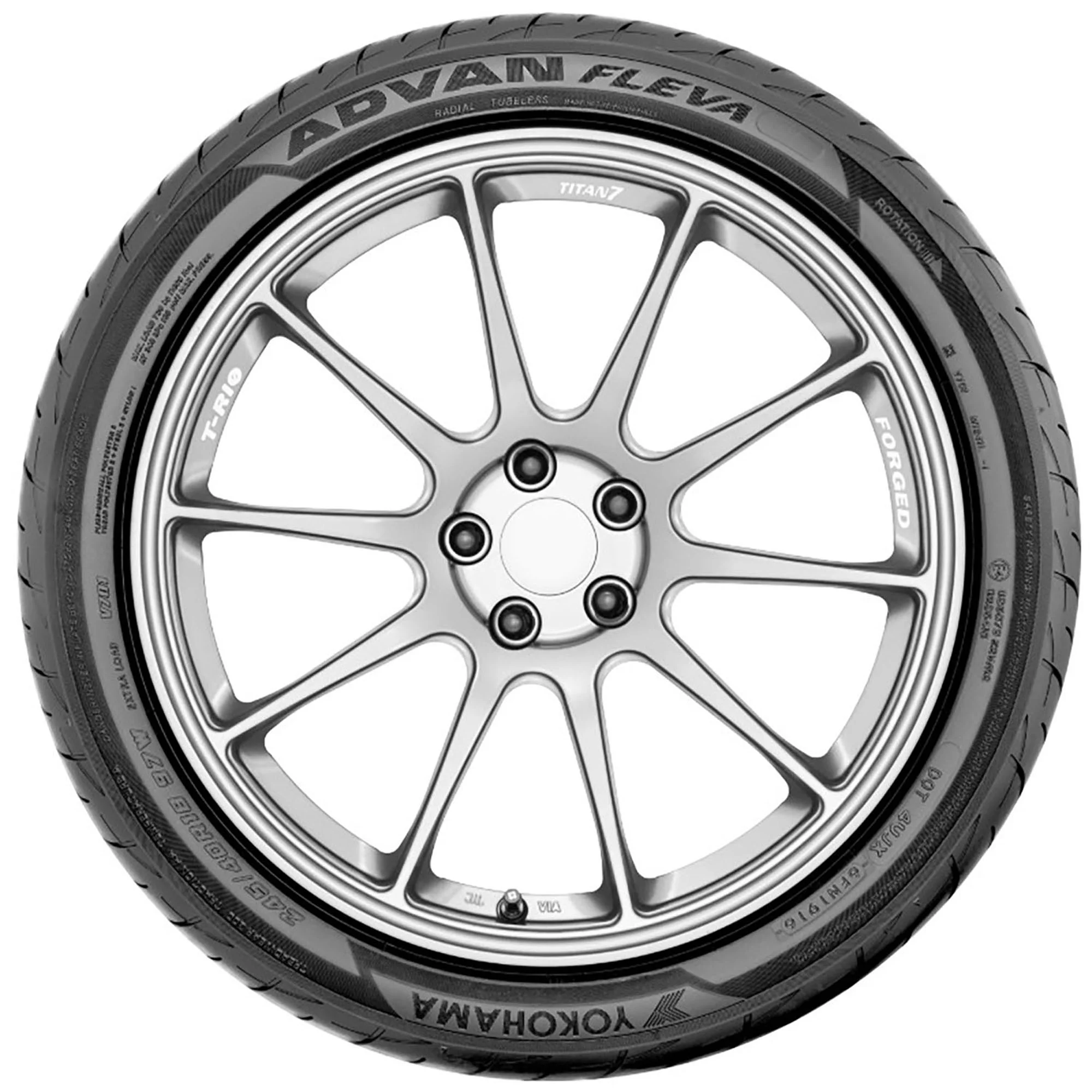 YOKOHAMA ADVAN FLEVA P225/45R19 96W BW ALL SEASON TIRE Fits: 2014-17 Mazda 6 Grand Touring, 2011-13 INFINITI G37 IPL
