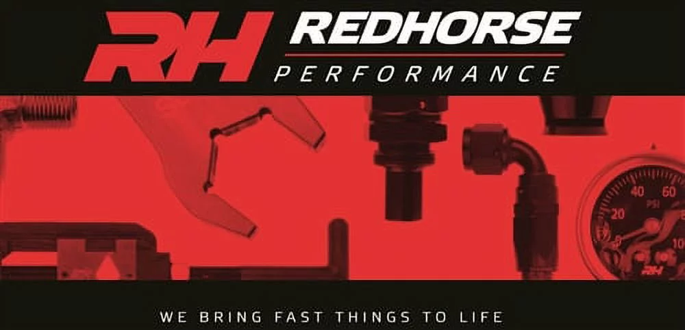 Red Horse Performance 6045-06-1 RHP6045-06-1 -06 45 DEGREE FEMALE ALUMINUM HOSE END - RED&BLUE