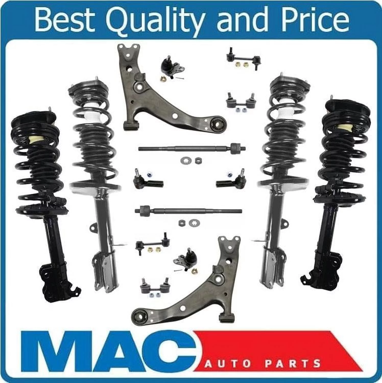 New Front & Rear Suspension and Steering Chassis Kit for Toyota Corolla 96-02