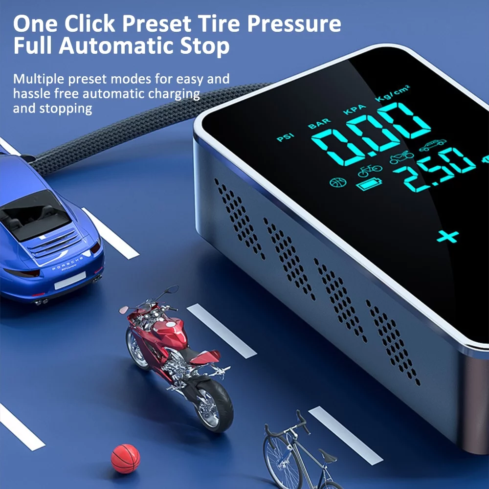 moobody ST,9616A Vehicle,Mounted Air Pump, Portable Electric Inflator for Tire Compressor